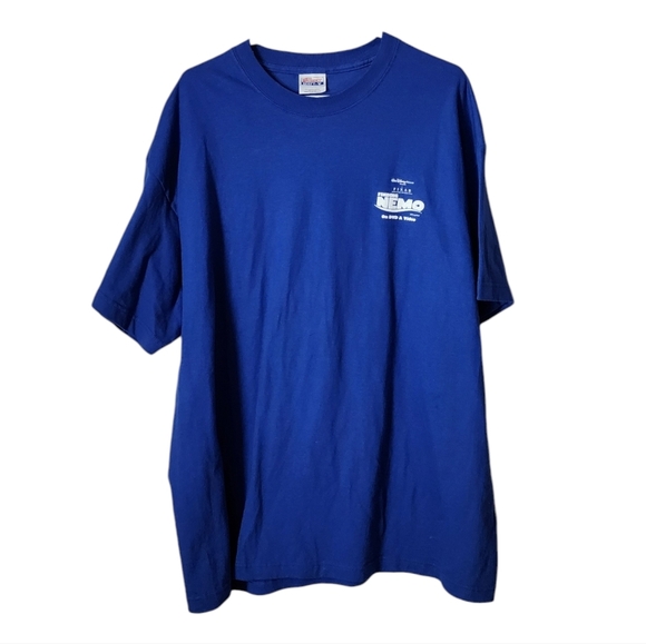 FINDING NEMO x VINTAGE y2k Promo Tee DVD VHS Graphic tee Crush Turtle blue‎ XL - Picture 2 of 7